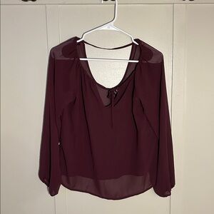 H&M Plum Sheer Blouse